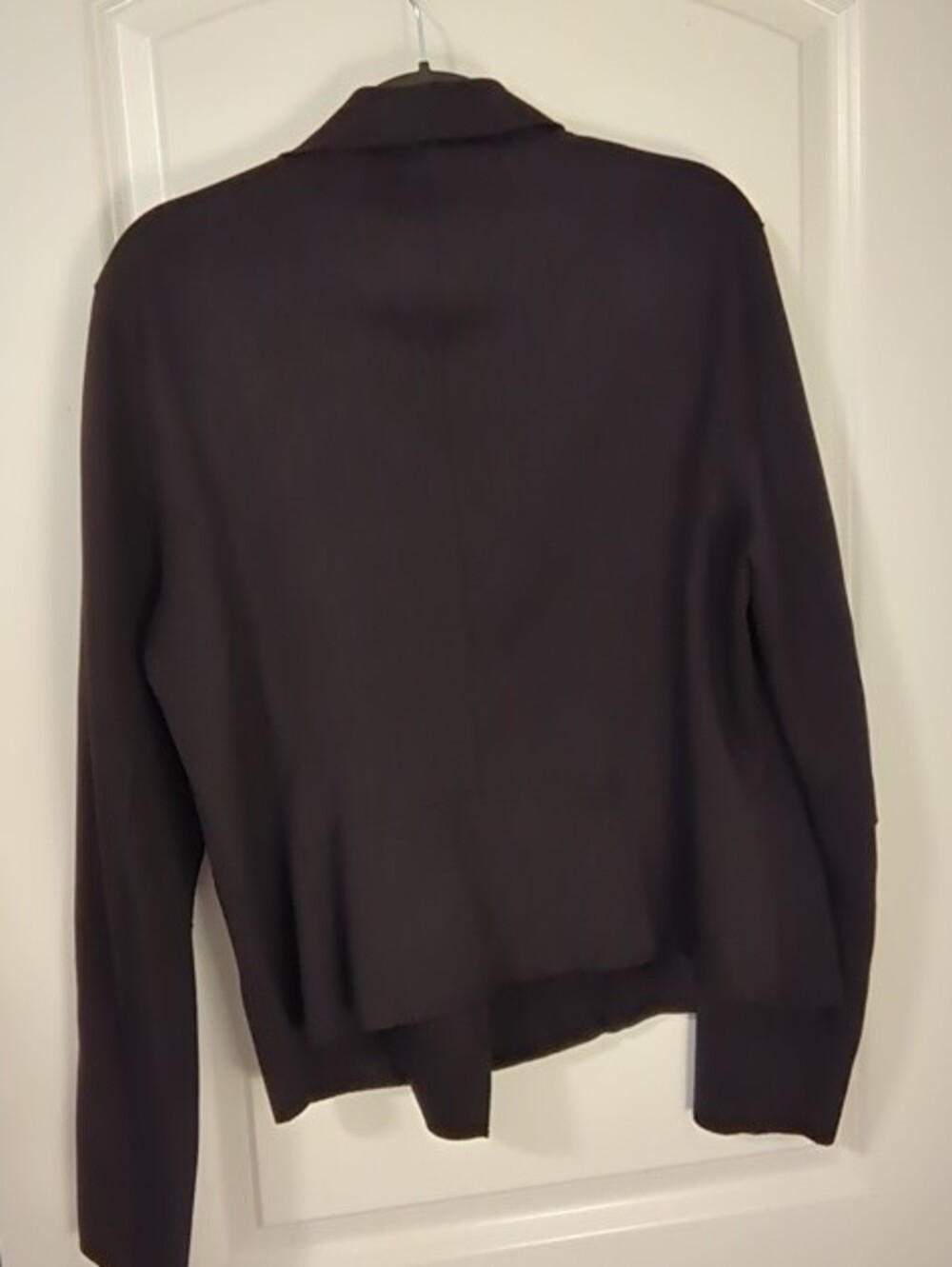 Anne Klein Black Asymmetric Zip Moto Jacket - Picture 2 of 4